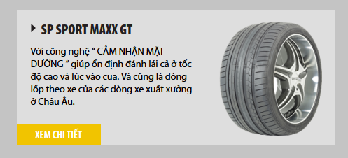 Giới thiệu lốp xe DUNLOP SP SPORT MAXX GT