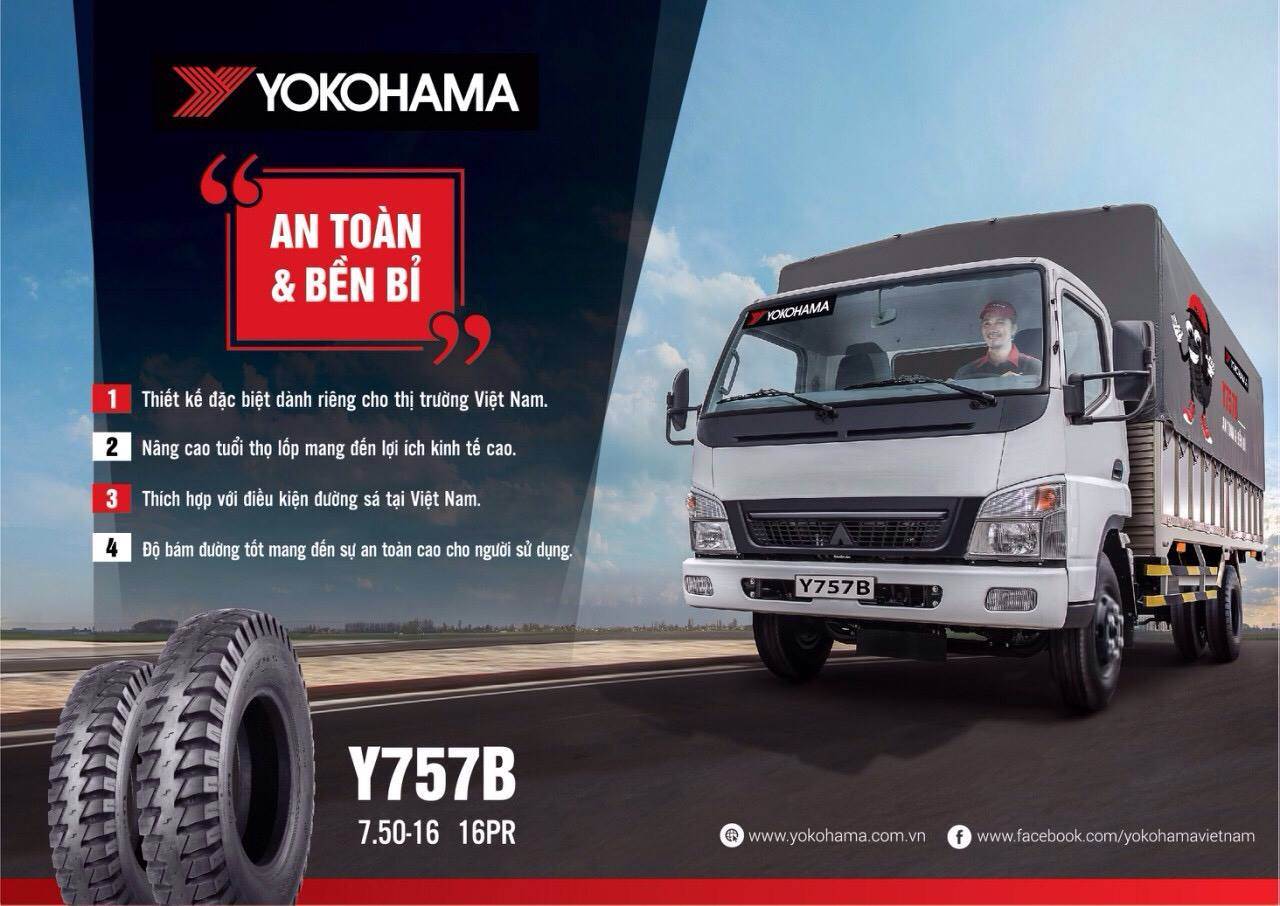 Lốp xe Yokohama Y757B - Lốp an toàn & bền bỉ 