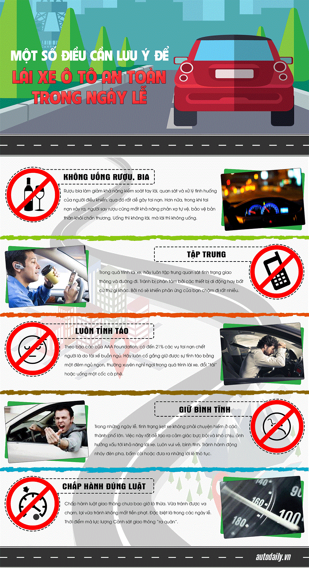Một số lưu ý để lái xe an toàn trong ngày lễ
