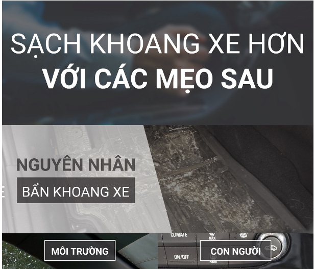 Một số mẹo giúp khoang cabin ô tô sạch sẽ hơn