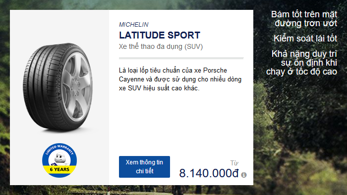  Xe thể thao đa dụng SUV MICHELIN LATITUDE SPORT