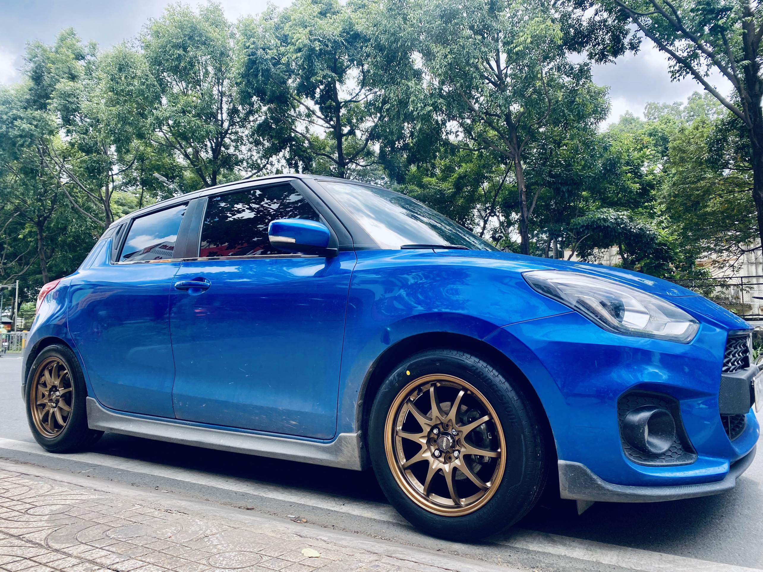 SUZUKI SWIFT nâng cấp dàn mâm mới theo phong cách JDM siêu ngầu | SSW S200 THÁI LAN |16 inch 4x100