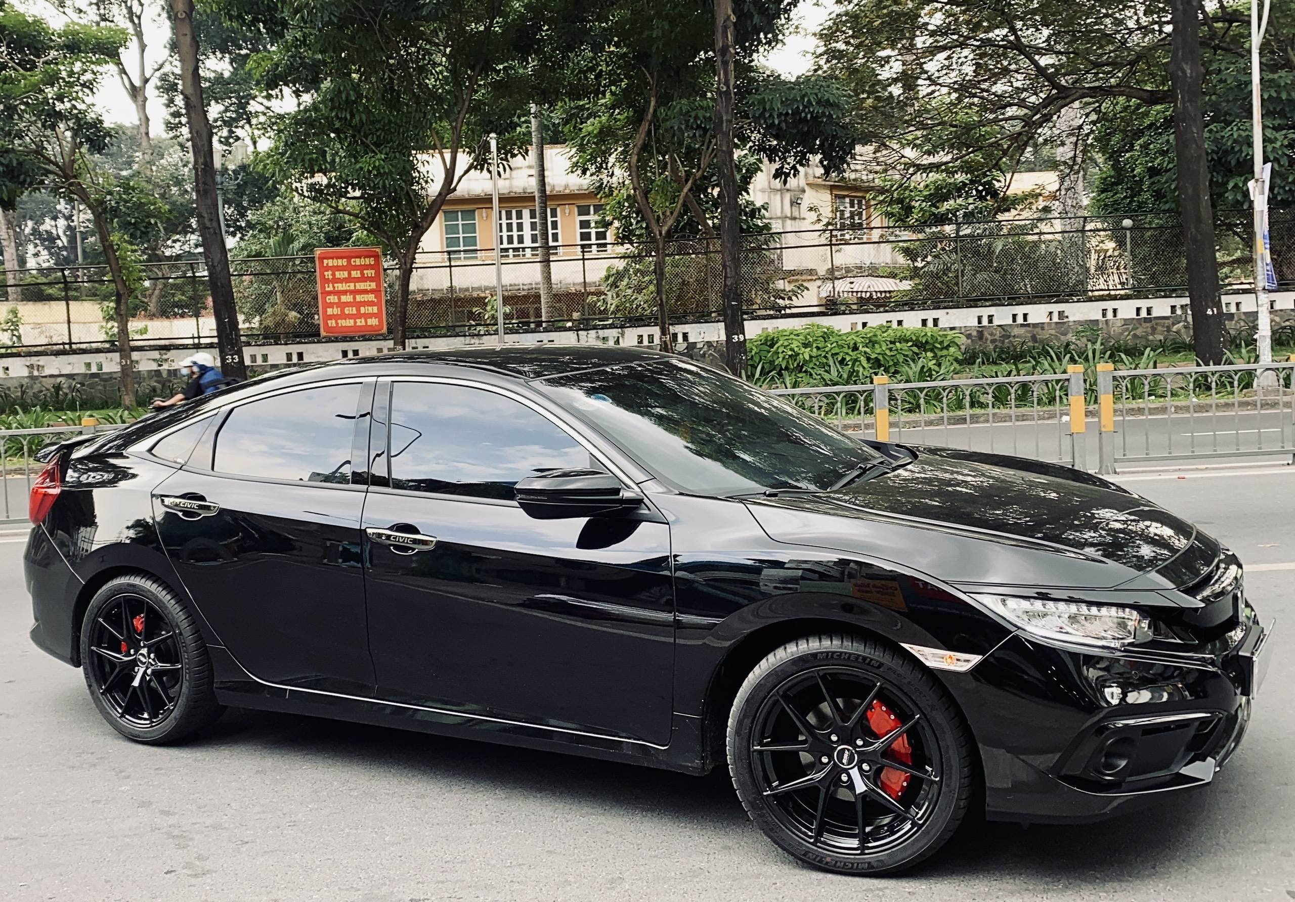 HONDA CIVIC lên dàn áo mới SSW Thái Lan ALL BLACK siêu ngầu | SSW S308 |18inch 5x114.3