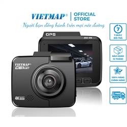 Bộ VietMap C61 PRO  (Camera Hành Trình 4k  Cảnh Báo Thông Tin Giao  Thông phát WiFi truyền dữ  liệu qua Smartphone)